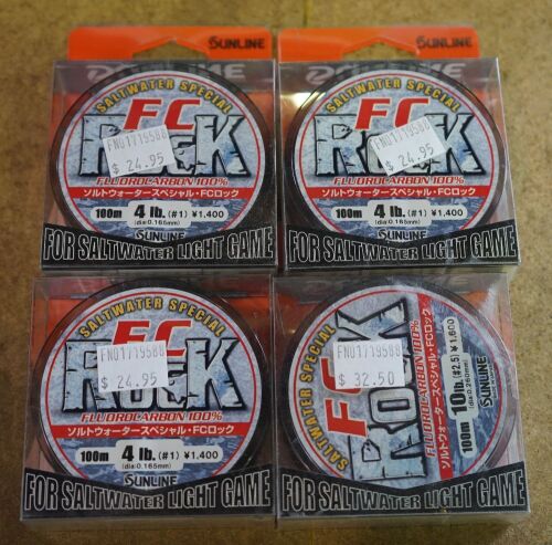 FC Rock Saltwater light game Fishing Line 3 x 4lb and 1 x 10lb combo pack