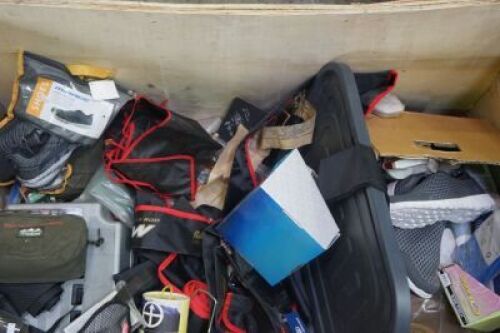 Mixed Pallet of Assorted Fishing and Camping Accessories comprising of rod bags, caravan steps, Mirage branded shoes and Tent/Bathroom sanitisers