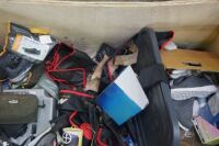 Mixed Pallet of Assorted Fishing and Camping Accessories comprising of rod bags, caravan steps, Mirage branded shoes and Tent/Bathroom sanitisers