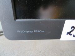 Hewlett Packard 24" Monitor, Model: Pro Display P240 VA, with power lead - 2