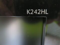 Acer 24" Monitor, Model: K242HL, with power lead - 2