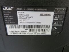 Acer 24" Monitor, Model: G246HL, with power lead - 5