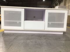 AVS Oak Lowboy 1200mm TV/AV Cabinet - Sonoma Oak Light/White Gloss OLB1200SOW - 2