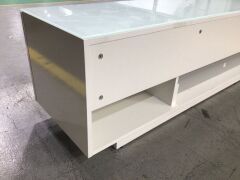 Sonorous 1800mm Cabinet - White/Walnut LB1830GWHTSLO - 5