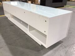 Sonorous 1800mm Cabinet - White/Walnut LB1830GWHTSLO - 6
