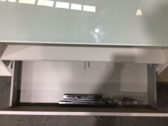 Sonorous 1800mm Cabinet - White/Walnut LB1830GWHTSLO - 9