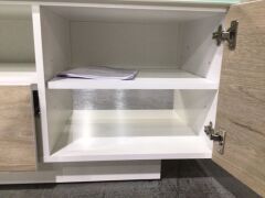 Sonorous 1800mm Cabinet - White/Walnut LB1830GWHTSLO - 12