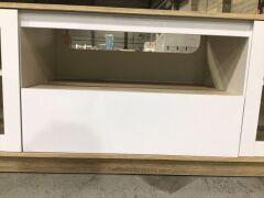AVS Oak Lowboy 1800mm TV/AV Cabinet - Sonoma Oak Light/White Gloss OLB1800SOWS - 8