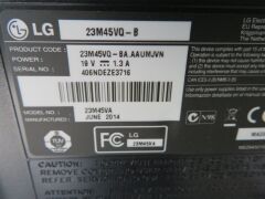 LG 23" Monitor, Model: 23M45VQ-B, with power supply and lead - 4