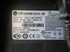 LG 24" Monitor, Model: Flatron E2441, with power lead - 4