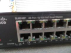 Cisco Rack Mount Smart Switch, Model: SLM248P, 48 port 10/100 POE Smart Switch - 3