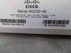 Cisco Meraki Switch, Model: Meraki MS220-48 - 5