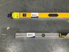 1 x 200 cm DeWalt Level and 1 x Stanley Fatmax 180cm Box Level Bundle - 2