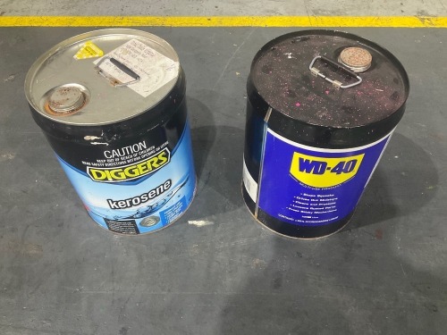 1 x 20kg Kerosene and 1 x 20kg WD40 Containers