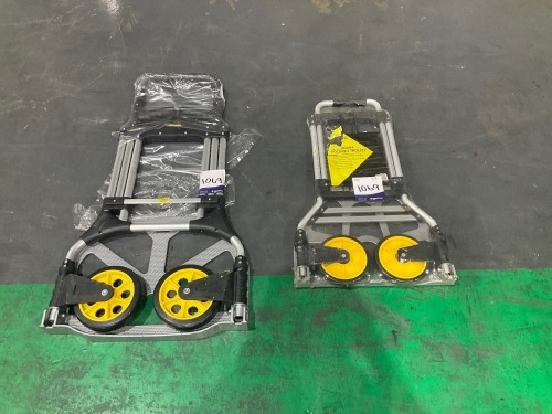 1 x 250kg Aluminium Trolley and 1 x 120kg Aluminium Trolley