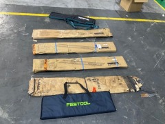 3 x Makita Guide Rails, Plus 1 Carry Bag, 1 x FesTool FS and Carry Bag - 2