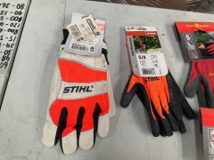 2 x STIHL gloves ( M & S) and 5 x Wolf Garten gloves ( Size 7 and 10) - 2