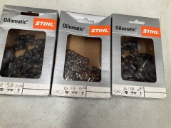 5 x STIHL Oilomatic Chains ( Various sizes see photos) - 4