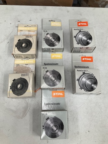 7 x Various Sizes STIHL Trimmer Heads ( See photos)