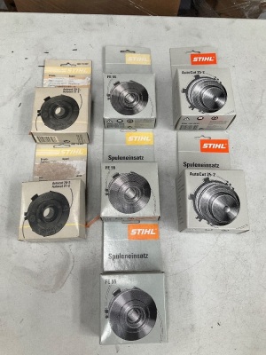 7 x Various Sizes STIHL Trimmer Heads ( See photos)