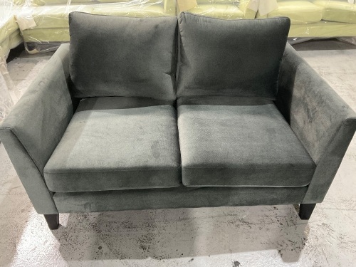 Murraya 2 Seater Lounge in Upholstered Regis Charcoal Fabric