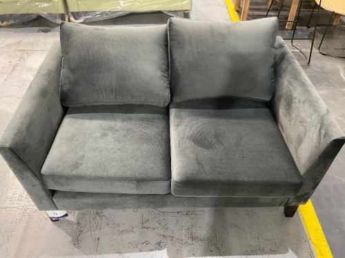 Murraya 2 Seater Lounge in Upholstered Regis Charcoal Fabric