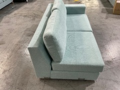 Cadiz 3 Seater Fabric Upholstered RH Corner Module Only, Chandon Aqua colour - 3