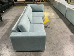 Cadiz 2 Seater Fabric Upholstered Lounge and Corner Module in Chandon Chambray - 4