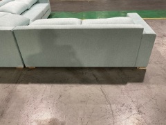 Cadiz 7 Seater Fabric Upholstered Modular Lounge in Chandon Aqua - 6