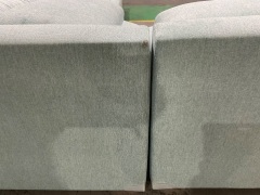 Cadiz 7 Seater Fabric Upholstered Modular Lounge in Chandon Aqua - 14