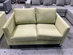 Murraya Lounge Suite with 2.5 Seater LH Chaise Lounge, 2 Seater Lounge, and 1 Seater Armchair in Upholstered Regis Celery Fabric - 8