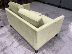 Murraya Lounge Suite with 2.5 Seater LH Chaise Lounge, 2 Seater Lounge, and 1 Seater Armchair in Upholstered Regis Celery Fabric - 12