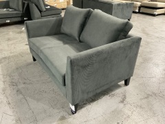 Murraya 2 Seater Lounge in Upholstered Regis Charcoal Fabric - 2