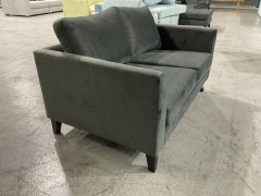 Murraya 2 Seater Lounge in Upholstered Regis Charcoal Fabric - 3