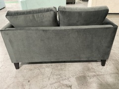 Murraya 2 Seater Lounge in Upholstered Regis Charcoal Fabric - 4