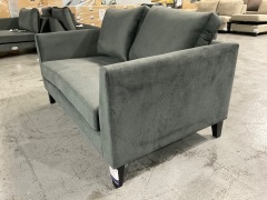 Murraya 2 Seater Lounge in Upholstered Regis Charcoal Fabric - 6