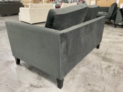 Murraya 2 Seater Lounge in Upholstered Regis Charcoal Fabric - 7