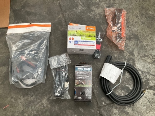 Box of Assorted Products including Stihl & Rino-Head