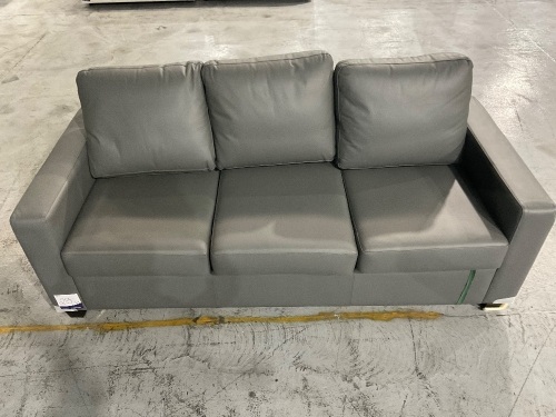 Newport Leather 3 Seater Queen Size Sofa Bed 