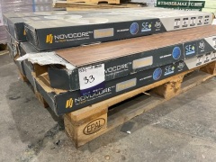 Quantity of Novocore Premium Flooring, 1218mm x 178 x 6mm, Colour: Chestnut Brown  Total Approx SQM: 30.8 - 8