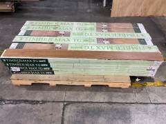Quantity of Timber Max TG Matte Flooring, Size: 1860mm x 136mm x 12mm, Colour: Spotted Gum  Total Approx SQM: 36 - 4