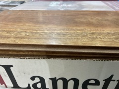 Quantity of Lamett Truedge Flooring, Size: 1210mm x 140mm x 8mm, Colour: Spottted Gum 711  Total Approx SQM: 37.2 - 2