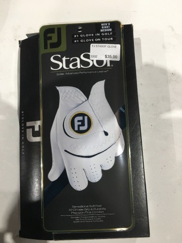 Quantity of 6 x FJ Stasof Men's Right Golf Gloves, Medium
