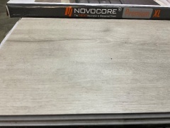 Quantity of Novocore Premium XL Flooring, Size: 1806mm x 223mm x 6.5mm, Colour: Silver Oak  Total Approx SQM: 44.8 - 2
