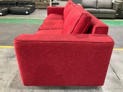 3 Seater Sofa Upholstered in Red Fabric - 5