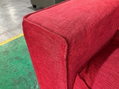 3 Seater Sofa Upholstered in Red Fabric - 15