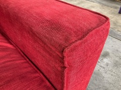 3 Seater Sofa Upholstered in Red Fabric - 16