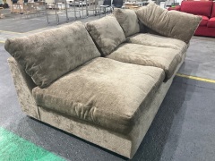 3 Seater Sofa, Upholstered in Fabric - 2