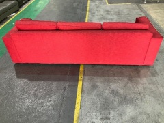 3 Seat Sofa Upholstered in Red Fabric - 5