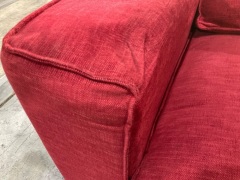 3 Seat Sofa Upholstered in Red Fabric - 10